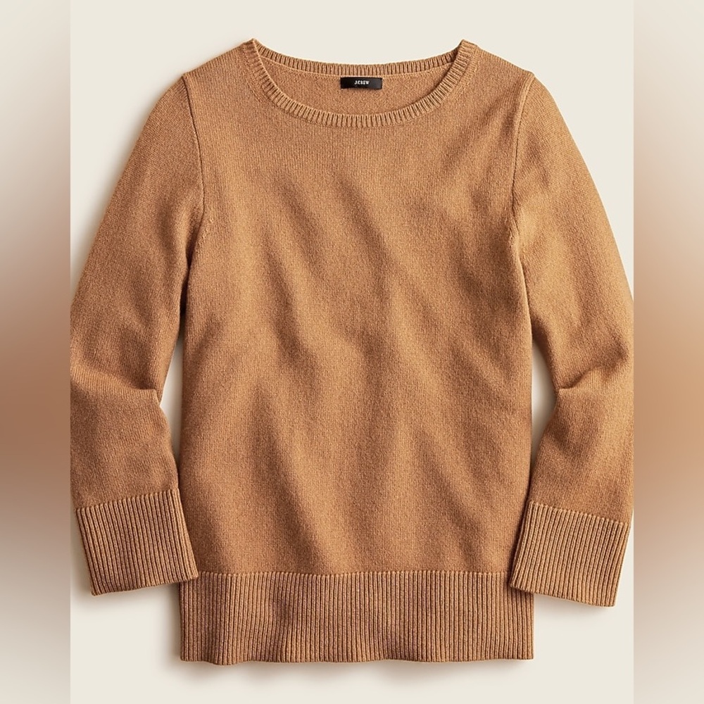 Wool and recycled cashmere oversized crewneck sweater